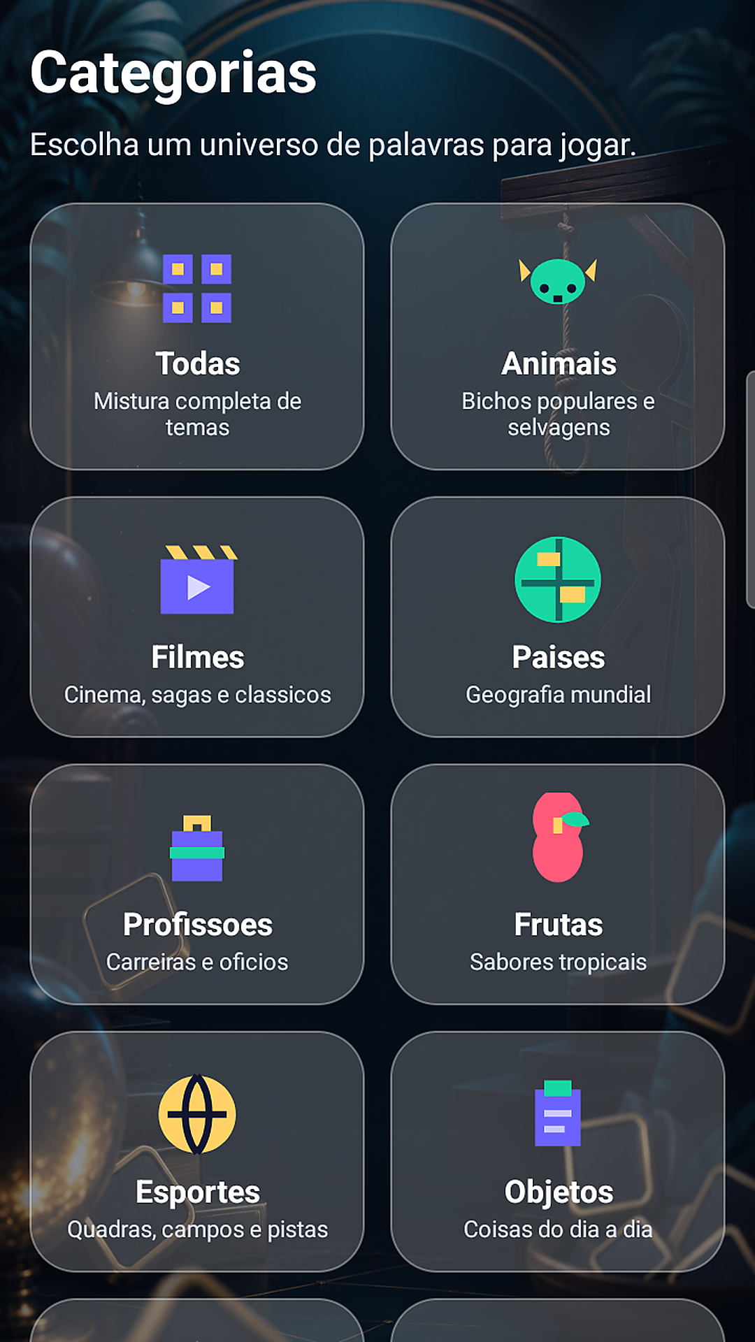 Categorias do jogo